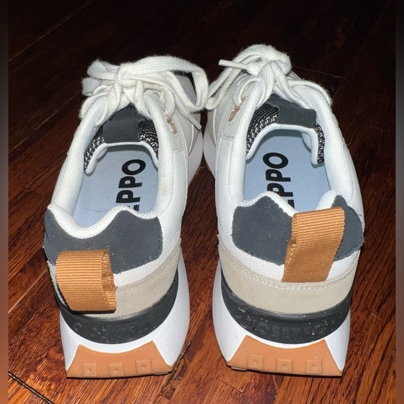 GIOSEPPO Off-White Retro Style Leather Effers Sneakers Size 8 (39 EU) - Picture 8 of 13